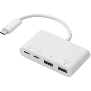 エレコム(ELECOM) U3HC-A424P10WH(ホワイト) USB Type-Cコネクタ搭載USBハブ(PD対応)｜ebest