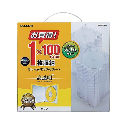 エレコム(ELECOM) CCD-JSCS100CR クリア Blu-ray/DVD/CDケース ス...