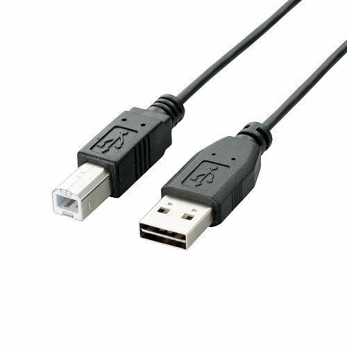 エレコム(ELECOM) U2C-DB30BK ブラック 両面挿しUSBケーブル A-B 3m