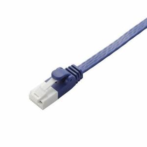 エレコム(ELECOM) LD-GFAT/BM05(ブルーメタリック) ツメ折れ防止フラットLANケーブル Cat6A 0.5m｜ebest