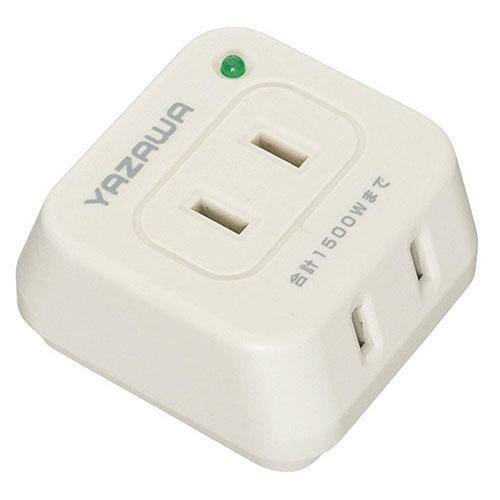 ヤザワ Y02THK300WH ホワイト 雷サージ付トリプルタップ13000V