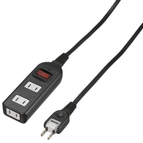 ヤザワ Y02BKNS313BK ブラック ノイズフィルター集中スイッチ付3個口 3m