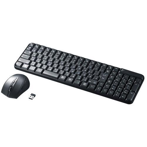 サンワサプライ SKB-WL25SETBK ブラック ワイヤレスキーボード&amp;マウス 日本語109A配...