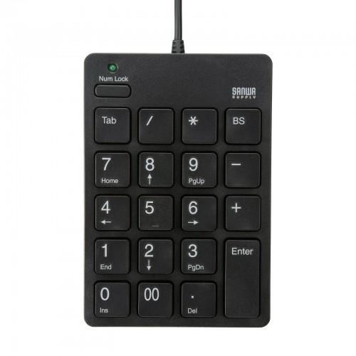 サンワサプライ NT-18CUHBK USBテンキー Type-Cコネクタ・USB2.0ハブ付き
