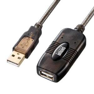 サンワサプライ KB-USB-R205N(ブラック) 5m延長USBアクティブリピーターケーブル｜ebest