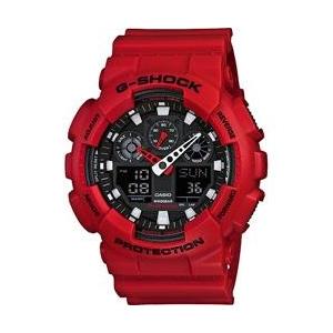 CASIO(カシオ) GA-100B-4AJF G-SHOCK(ジーショック) 国内正規品 ブラック×レッド メンズ 腕時計｜イーベスト