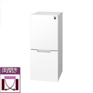 シャープ(SHARP) SJ-GD15G-W(クリアホワイト) 2ドア冷蔵庫 左右フリー 152L