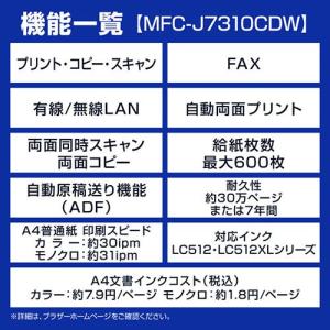 ブラザー(brother) MFC-J7310...の詳細画像2