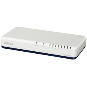 バッファロー(BUFFALO) LSW6-GT-8NP/WH(ホワイト) Giga対応スイッチングハブ 電源内蔵 8ポート