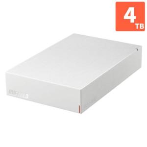 バッファロー(BUFFALO) HD-LE4U3-WB(ホワイト) 「みまもり合図 for AV」搭載 HDD 4TB｜イーベスト