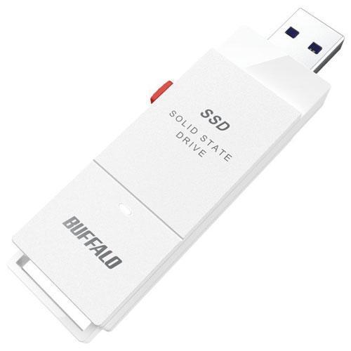 バッファロー(BUFFALO) SSD-SCT500U3-WA(ホワイト) ケーブルレス ポータブル...