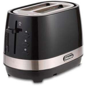 デロンギ(DELONGHI) CTLA2003J-BK(インテンスブラック) デロンギ アクティブ ポップアップトースター 800W｜ebest