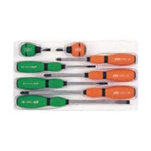 京都機械工具 TD2798 ソフトドライバセット貫通タイプ 8本組