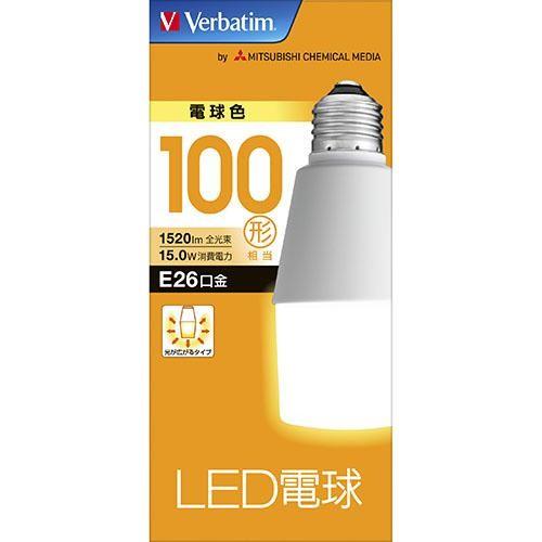 三菱ケミカルメディア LDT15L-G/V2 LED電球 T形(電球色) E26口金 100W形相当...