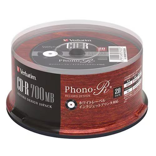 Verbatim(バーベイタム) SR80FHP20SV6 Verbatim CD-R 700MB ...