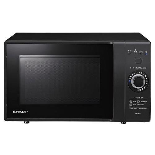 【長期保証付】シャープ(SHARP) RE-TM18-B ブラック 単機能レンジ 18L