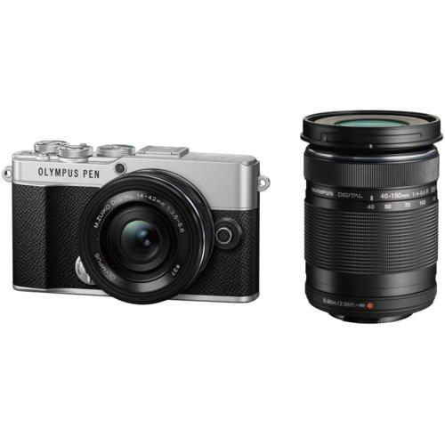【長期保証付】OM SYSTEM PEN E-P7 EZダブルズームキット シルバー