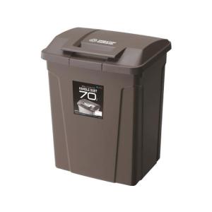 アスベル ハンドル付カラー分別ペール 70L ブラウン[代引不可]