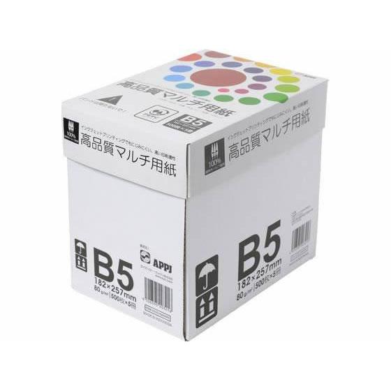 APP インクジェット対応 高品質マルチ用紙B5 500枚×5冊[代引不可]