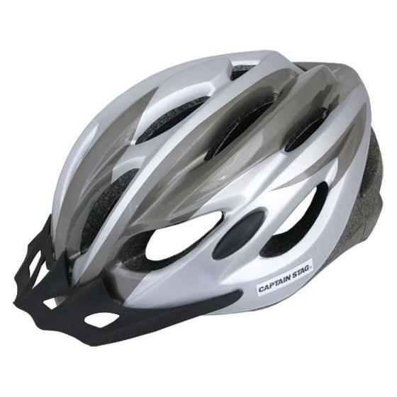 キャプテンスタッグ 自転車用ヘルメット ヴェント児童以上ソフトチタンシルバー[代引不可]
