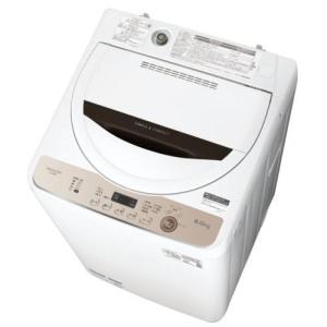 【設置＋リサイクル】シャープ(SHARP) ES-GE6E-T(ブラウン系) 全自動洗濯機 上開き 洗濯6.0kg