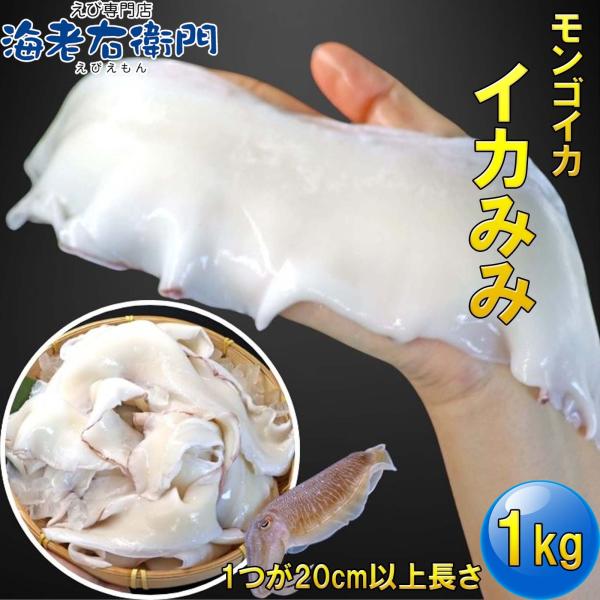 モンゴイカミミ 20cm以上サイズ 約1kg モンゴウイカ 紋甲イカ 冷凍 いかみみ 冷凍イカ 唐揚...