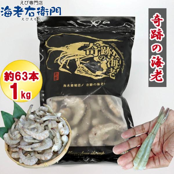 無頭えび 奇跡の海老(R) 26/30サイズ イージーピールド 殻の背 背ワタなし ガーリックシュリ...