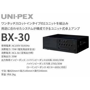 業務用放送設備　ユニット式卓上形アンプ　UNIPEX　BX-30