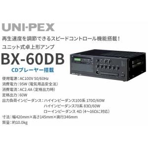 業務用放送設備　ユニット式卓上形アンプ　UNIPEX　BX-60DB