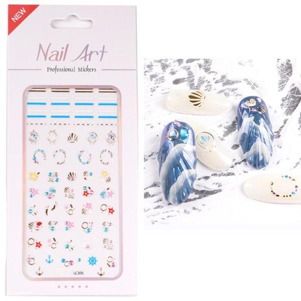 ジュエリー ネイルシール サマー シェル [ 夏 貝 ] LC306