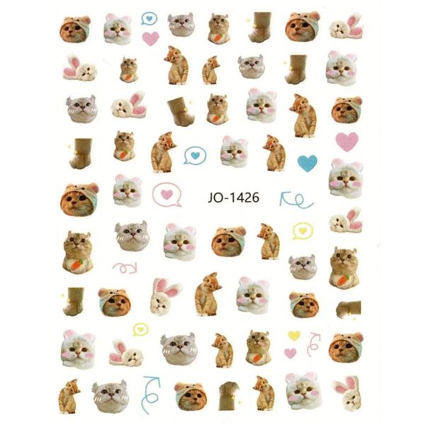 ネイルシール きぐるみ ねこ [ 猫 ネコ キャット 動物 アニマル 実写 リアル かわいい ] J...