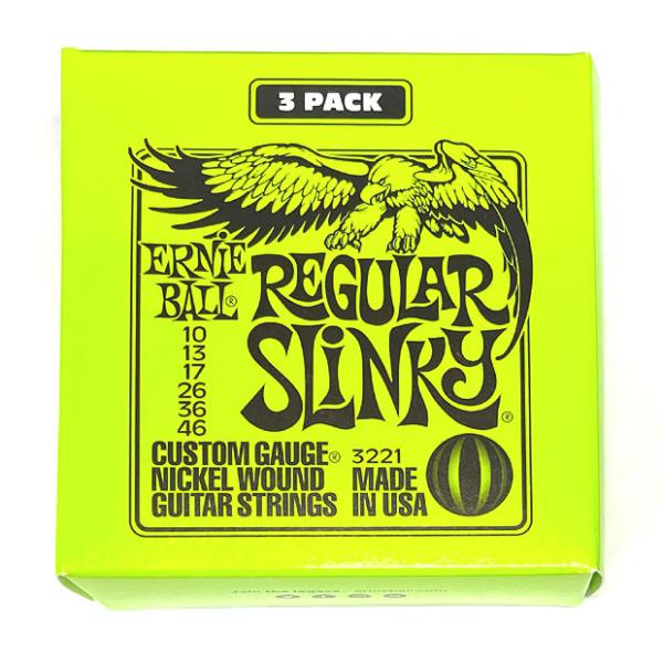 ERNIE BALL アーニーボール エレキギター弦 #2221 3セットパック 『 #3221 』...