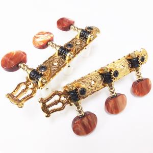 GOTOH クラシックギター ペグ 35G1800 2R(茶ボタン) SB(ソリッドブラス