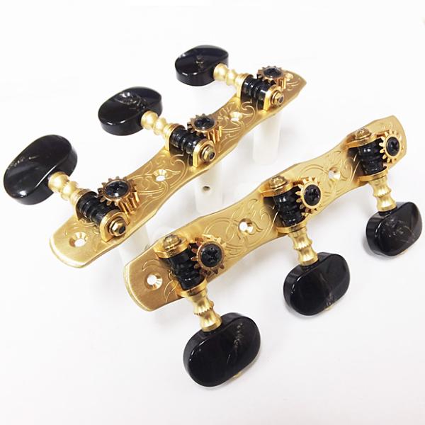 GOTOH クラシックギター  ペグ 35G1800 BB(黒ボタン) SB(ソリッドブラス) 両側...
