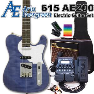 AriaProII 615 AE200 LRBL アリア・エヴァーグリーン エレキギター初心者 18点セット VOXアンプとZOOM G1XFour付属｜ebisound