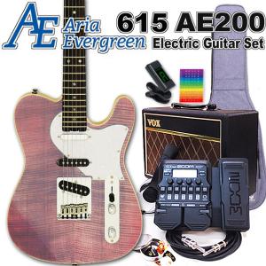 AriaProII 615 AE200 LV アリア・エヴァーグリーン エレキギター初心者 18点セット VOXアンプとZOOM G1XFour付属｜ebisound