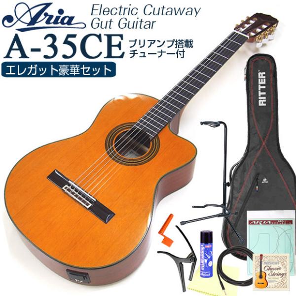 ARIA アリア エレガット A-35CE 厳選10点セット クラシックギター【CL】