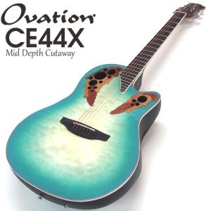 Ovation オベーション CE44X 9B Mint Green Burst ミント グリーン エレアコ アコギ アコースティックギター リーフホールタイプ｜ebisound