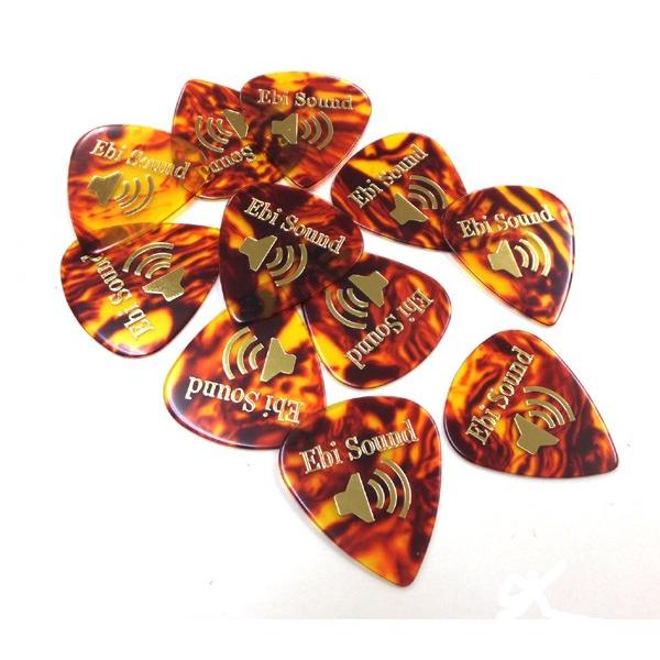 EbiSoundオリジナルピック 24枚セット MIDIUM べっ甲柄 ティアドロップ仕様 【ネコポ...