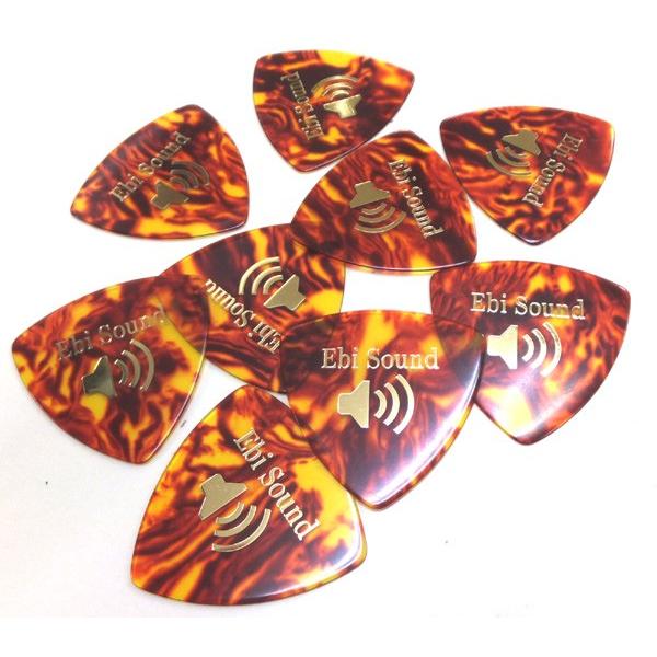 EbiSoundオリジナルピック 24枚セット ミディアム べっ甲柄 トライアング仕様 【ネコポス(...