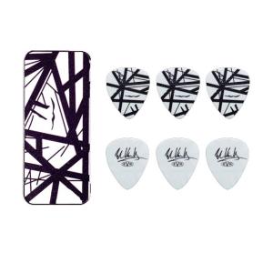 JIM DUNLOP EVH White w/ Black Stripes EVHPT03 ジムダンロップ ピック ケース セット 【ネコポス(旧速達メール便)送料230円】｜ebisound