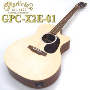 Martin マーチン アコースティックギター GPC-X2E-01 マーティン アコギ ピックアップ搭載 カッタウェイ エレアコ｜ebisound