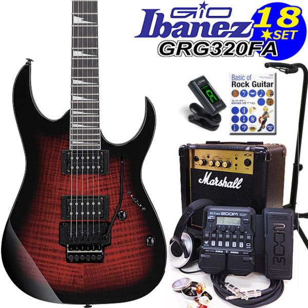 Gio Ibanez アイバニーズ GRG320FA TRBエレキギター 初心者セット18点 マーシ...