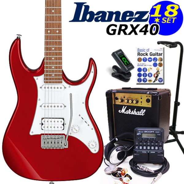 Ibanez GRX40 CA エレキギター マーシャルアンプ付 初心者セット18点 ZOOM G1...