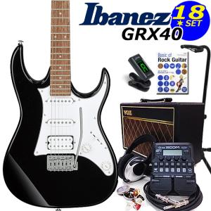 Ibanez アイバニーズ GRX40 BKN エレキギター 初心者セット18点  VOXアンプ ZOOM G1Four付き｜ebisound