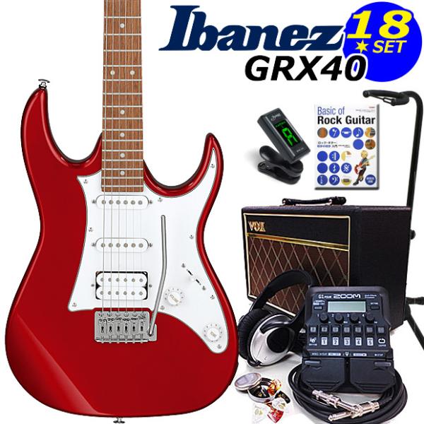 Ibanez GRX40 CA エレキギター 初心者セット18点 VOXアンプ ZOOM G1Fou...