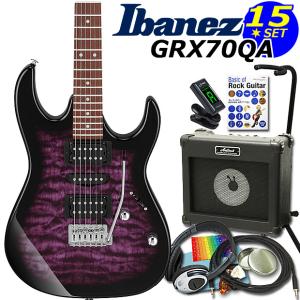 Ibanez アイバニーズ GRX70QA TVT エレキギター 初心者セット15点　｜ebisound