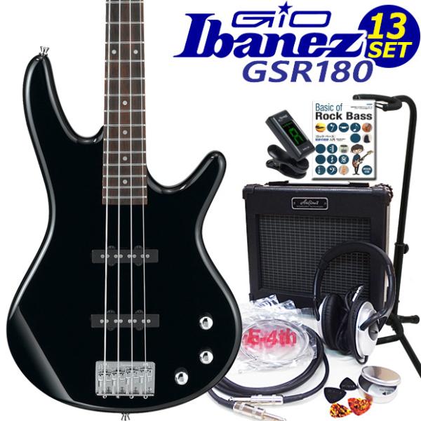 Gio Ibanez GSR180-BK アイバニーズ 4弦エレキベース 初心者13点セット