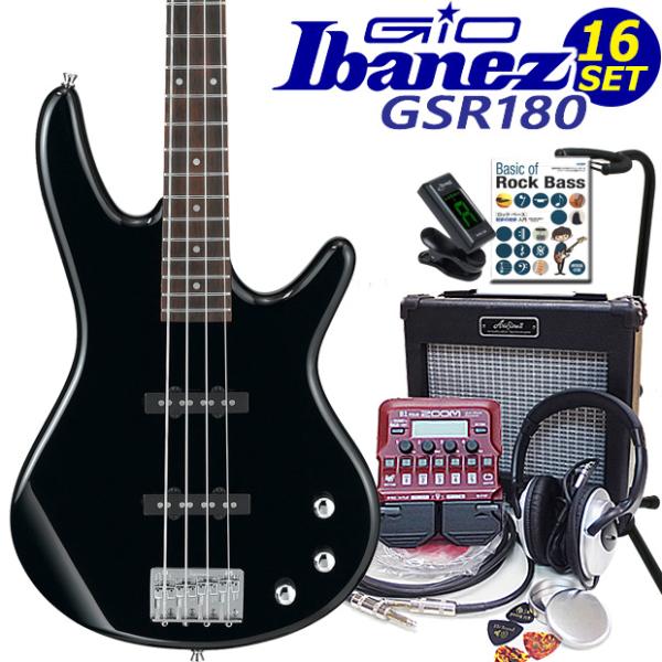 Gio Ibanez GSR180-BK アイバニーズ 4弦エレキベース 初心者16点セット ZOO...