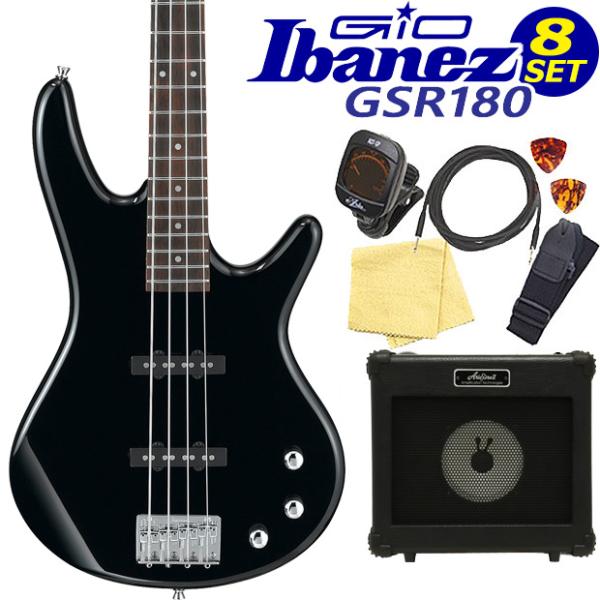 Gio Ibanez GSR180-BK アイバニーズ 4弦エレキベース 入門8点セット